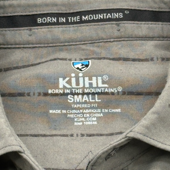 Kuhl Tapered Fit Shirt Mens Size Small Short sleeve Collared Button down Gray - Picture 6 of 10